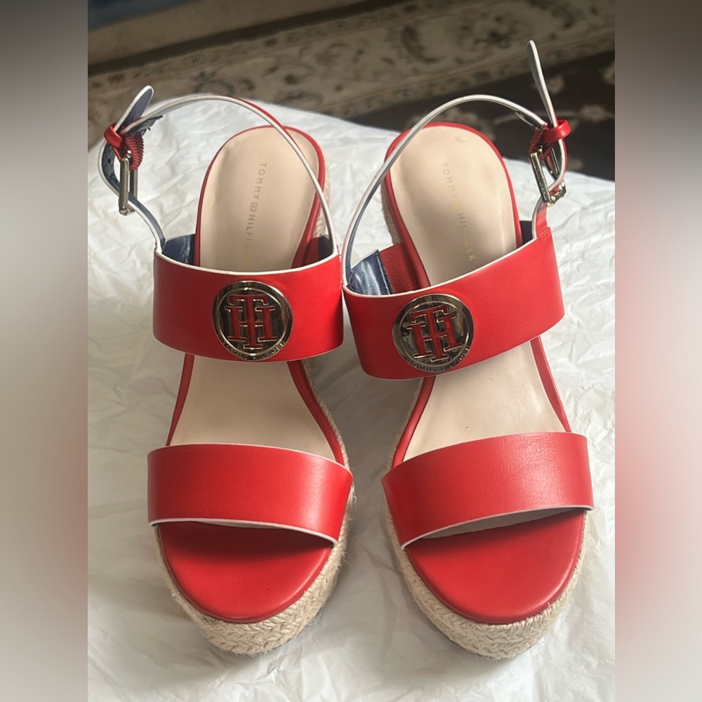 Tommy Hilfiger Red Sandals